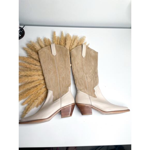 Coconuts by Matisse Alpine Embroidered Western Boots Size 8 Knee High Cowgirl - Picture 8 of 11